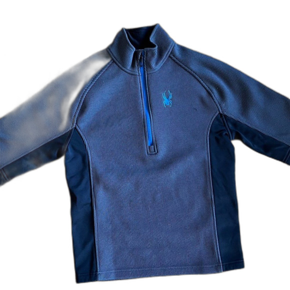 SPYDER 1/4 Zip BlueGray Fleece Outbound Jacket Sweatshirt Pullover  Mens Size S - Picture 1 of 10